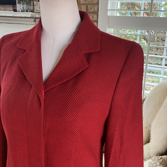 LOUIS FERAUD MADE IN GERMANY VINTAGE PIN STRIPE BLAZER 8 VINTAGE COUTURE - Picture 5 of 13